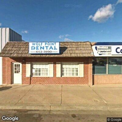 Thumbnail image of the front of a dentist office practice with the name Gentle Dental which is located in Wolf Point, MT